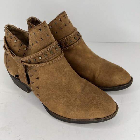 Sugar Shoes Terraine Distressed Light Brown Ankle Boots Womens Size 7 CT3058 - Picture 2 of 9